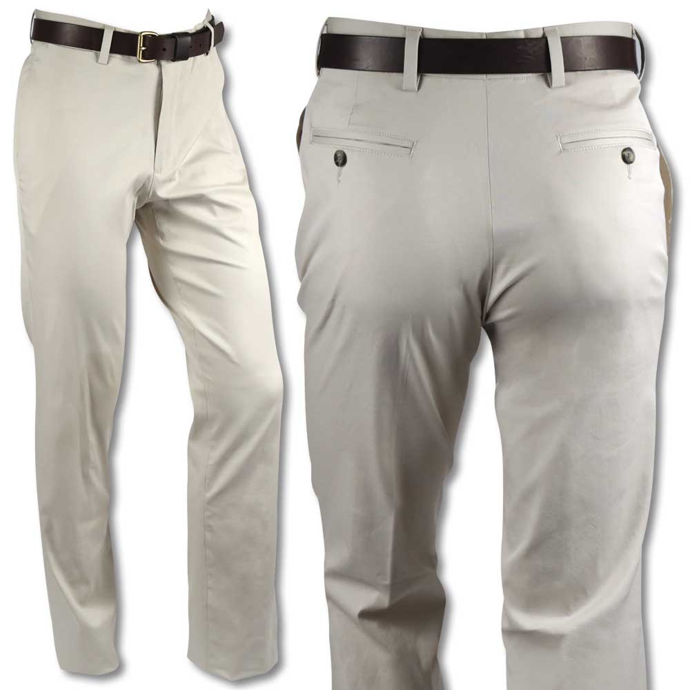 Kevin's Tailored Fit Stretch Poplin Pant - Slim Fit-MENS CLOTHING-Berle Manufacturing-STONE-30-30-Kevin's Fine Outdoor Gear & Apparel