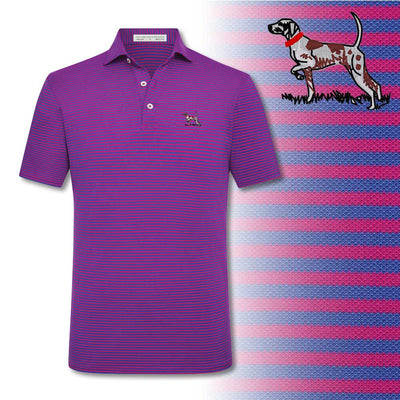 Holderness & Bourne "Maxwell" Polo-Men's Clothing-Malibu/Cobalt w/ Pointer-S-Kevin's Fine Outdoor Gear & Apparel