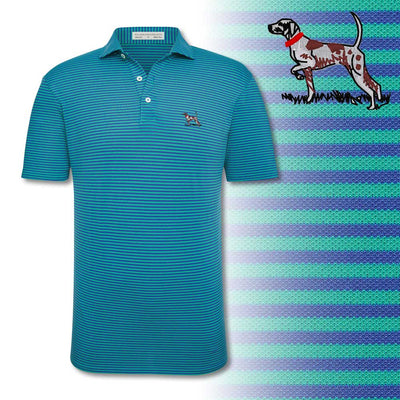 Holderness & Bourne "Maxwell" Polo-Men's Clothing-Shamrock/Cobalt w/ Pointer-S-Kevin's Fine Outdoor Gear & Apparel
