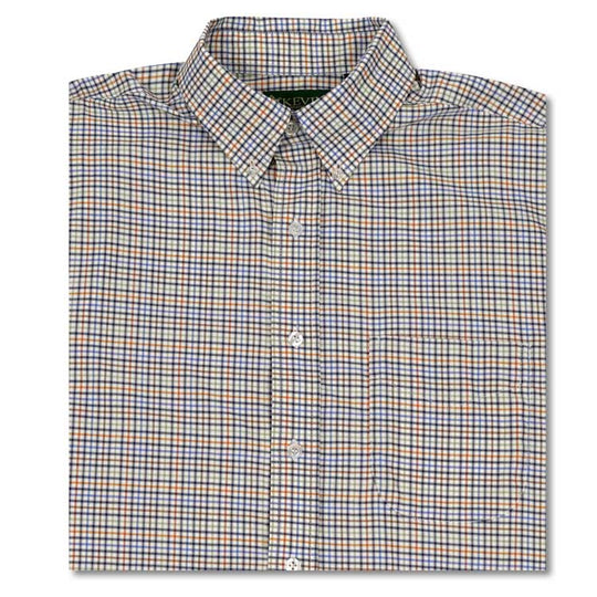 Kevin's Orange/Blue Performance Tattersall Dress Shirt