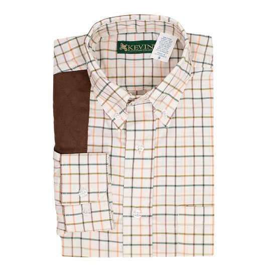 Kevin's Pumpkin Performance Tattersall Right Hand Shooting Shirt-Men's Clothing-Kevin's Fine Outdoor Gear & Apparel