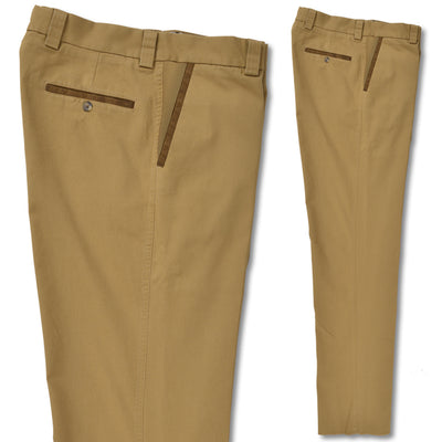Kevin's Canvas Stretch Pant with Faux Suede Trim