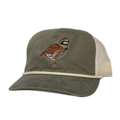 Kevin's Soft Washed Cotton Bachelor Rope Quail Cap-Men's Accessories-Light Loden/Sand/Cream-ONE SIZE-Kevin's Fine Outdoor Gear & Apparel