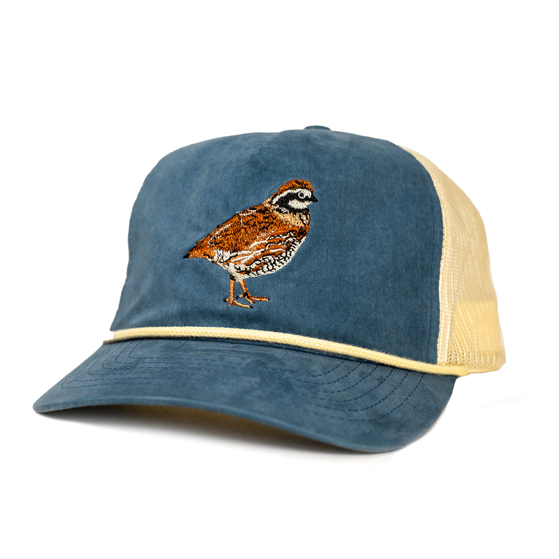 Kevin's Soft Washed Cotton Bachelor Rope Quail Cap-Men's Accessories-Legion Blue/Sand/Cream-ONE SIZE-Kevin's Fine Outdoor Gear & Apparel