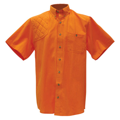 Kevin's Feather-Weight Short Sleeve Right Patch Wingshooting Shirt-Men's Clothing-SOLID ORANGE-M-Kevin's Fine Outdoor Gear & Apparel