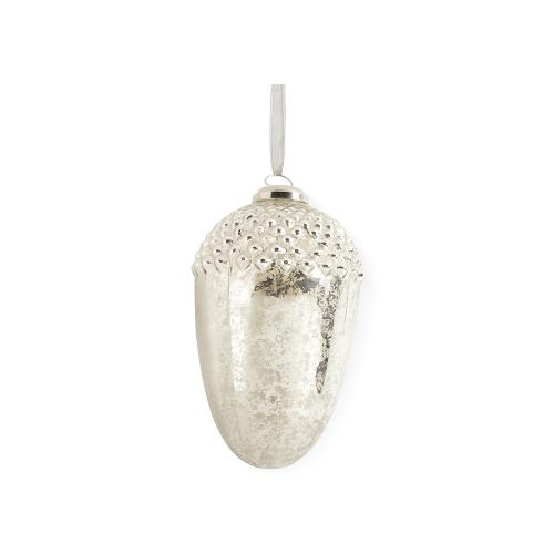 Silver Mercury Glass Acorn Ornament-HOME/GIFTWARE-3 Inch-Kevin's Fine Outdoor Gear & Apparel