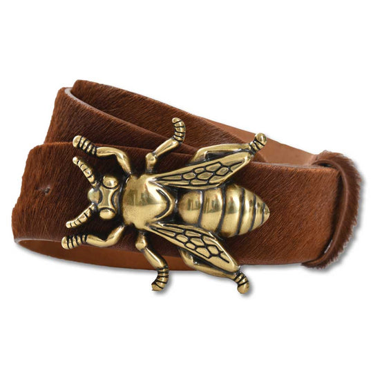 Women's 1 1/2”Calf Hair Bee Buckle Belt-Women's Accessories-XS-Kevin's Fine Outdoor Gear & Apparel