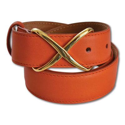 Kevin's Ladies X Leather Belt-WOMENS CLOTHING-ORANGE-L-Kevin's Fine Outdoor Gear & Apparel
