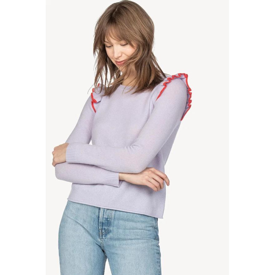 Lilla P Ruffle Pullover Sweater-Women's Clothing-THISTLE-S-Kevin's Fine Outdoor Gear & Apparel