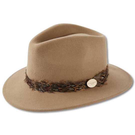 The Suffolk Fedora-Women's Accessories-Camel/Pheasant Wrap-XS(53-54)-Kevin's Fine Outdoor Gear & Apparel
