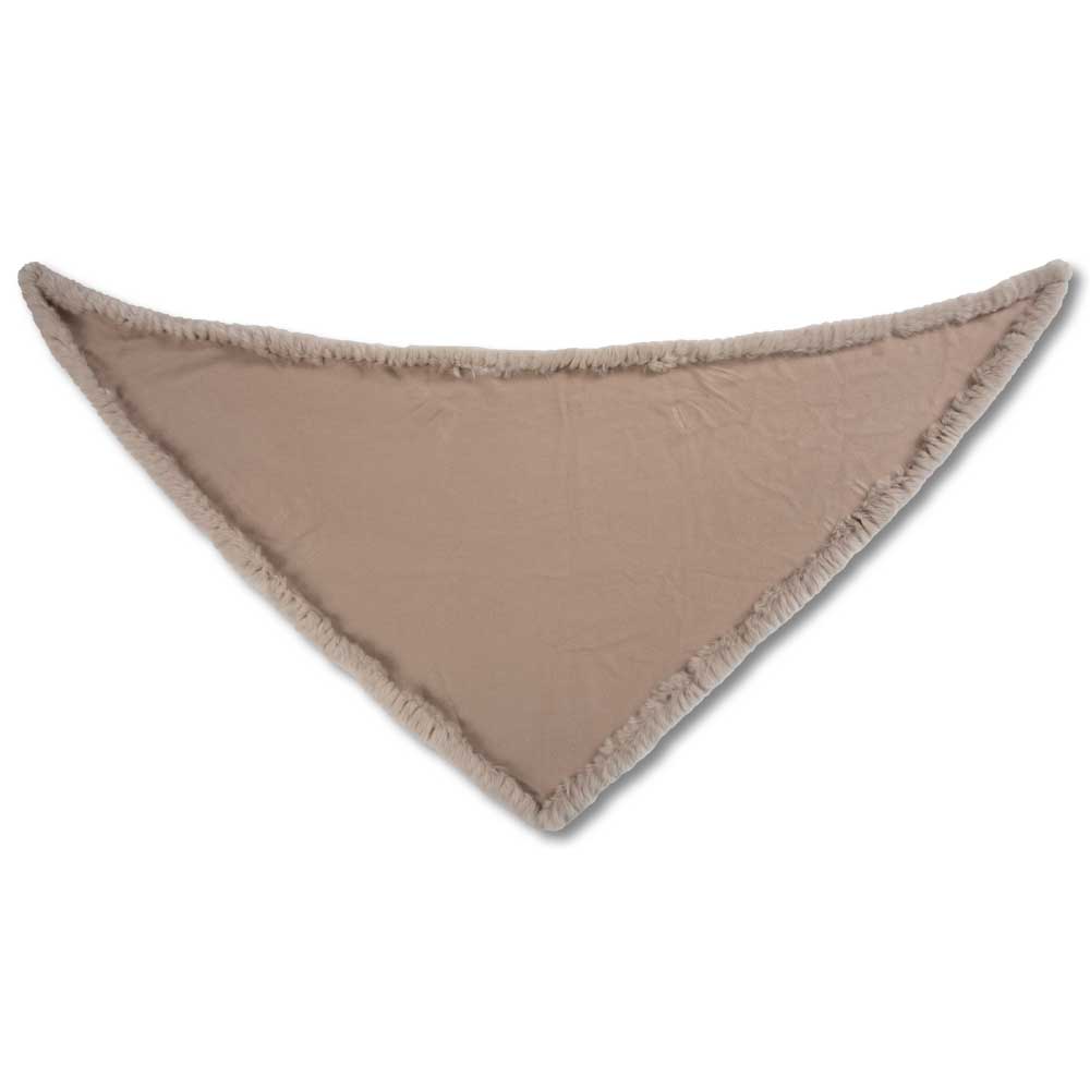 Women's Triangle Scarf Trimmed W/ Whipstiched Rex Rabbit-Women's Accessories-Kevin's Fine Outdoor Gear & Apparel