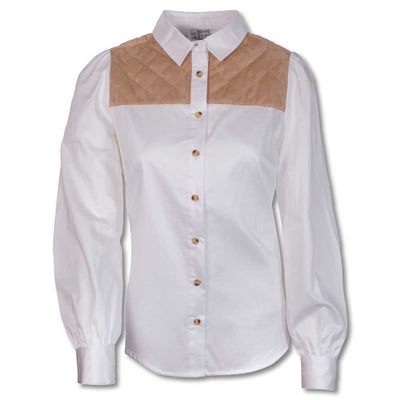 Kevin's Huntress Puff Long Sleeve Blouse-WHITE-XS-Kevin's Fine Outdoor Gear & Apparel