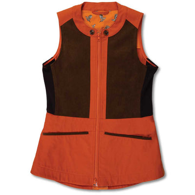 Kevin's Finest Balmoral Women's Shooting Vest-HUNTING/OUTDOORS-Blaze/Chocolate-Small-Kevin's Fine Outdoor Gear & Apparel