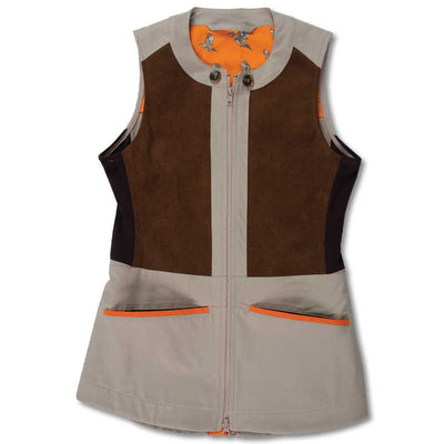 Kevin's Finest Balmoral Women's Shooting Vest-HUNTING/OUTDOORS-Khaki/Chocolate-Small-Kevin's Fine Outdoor Gear & Apparel