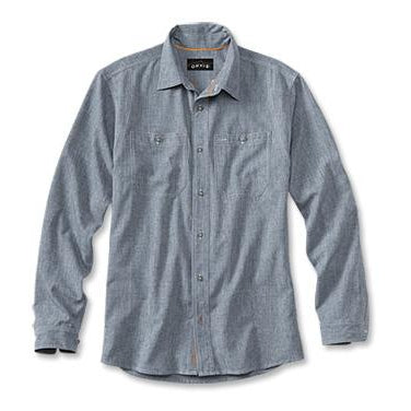 Orvis Chambray Long Sleeve Work Shirt 18Z9-MENS CLOTHING-BLUE CHAMBRAY-M-Kevin's Fine Outdoor Gear & Apparel