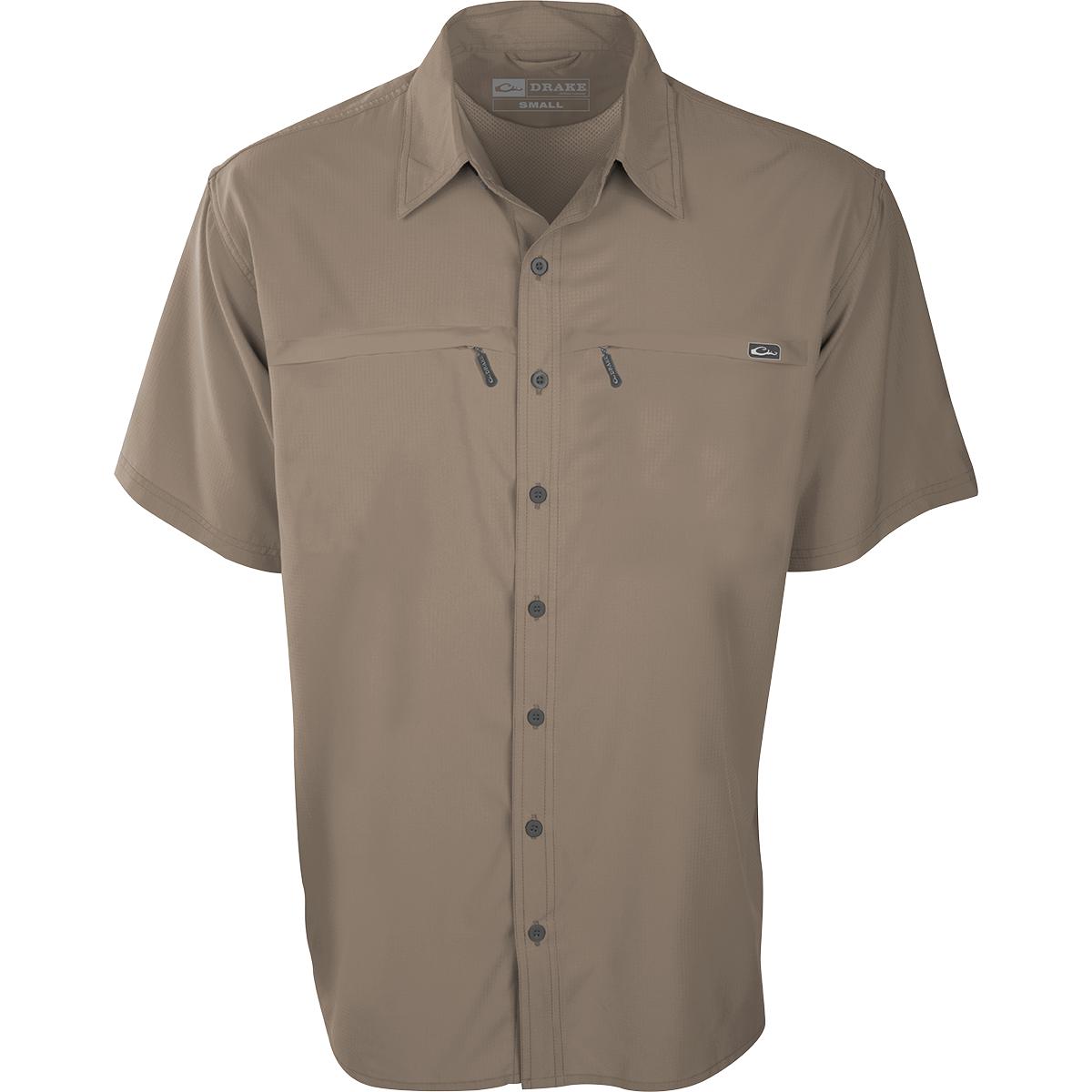 Drake Town Lake Short Sleeve Fishing Shirt-Men's Clothing-Silver Mink Khaki-S-Kevin's Fine Outdoor Gear & Apparel