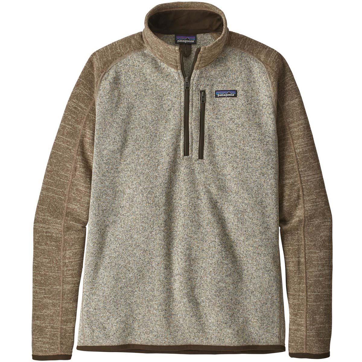 Patagonia Men's Better Sweater 1/4 Zip-MENS CLOTHING-Bleached Stone w/ Pale Khaki-S-Kevin's Fine Outdoor Gear & Apparel