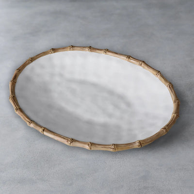 Beatriz Ball Vida Bamboo Oval Platter-Home/Giftware-WHITE AND NATURAL-L-Kevin's Fine Outdoor Gear & Apparel
