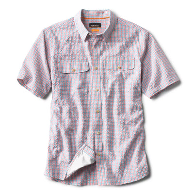 Orvis Clearwater Seersucker Short Sleeved Work Shirt-MENS CLOTHING-Oasis Blue-S-Kevin's Fine Outdoor Gear & Apparel