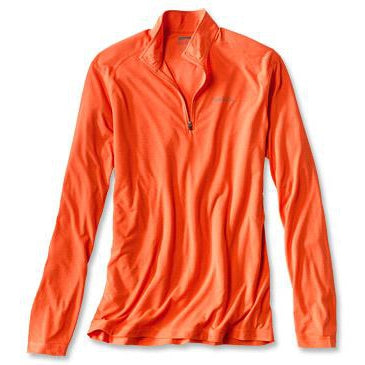Orvis DriRelease 1/4-Zip T-shirt-MENS CLOTHING-Blaze Orange-S-Kevin's Fine Outdoor Gear & Apparel