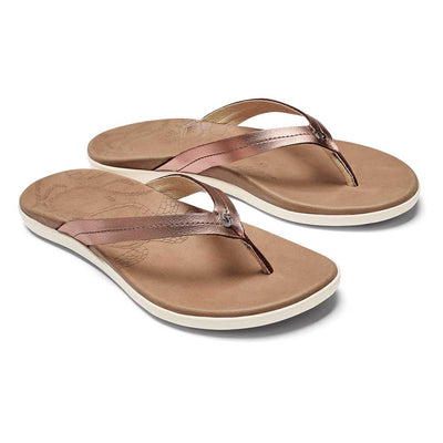 Olukai Honu Women's Leather Sandals-Women's Footwear-Pink Copper/ Sahara-6-Kevin's Fine Outdoor Gear & Apparel