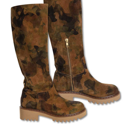 Women's Spanish Suede Camo Boots-Women's Footwear-Camoflauge-37 (US 6.5 - 7)-Kevin's Fine Outdoor Gear & Apparel