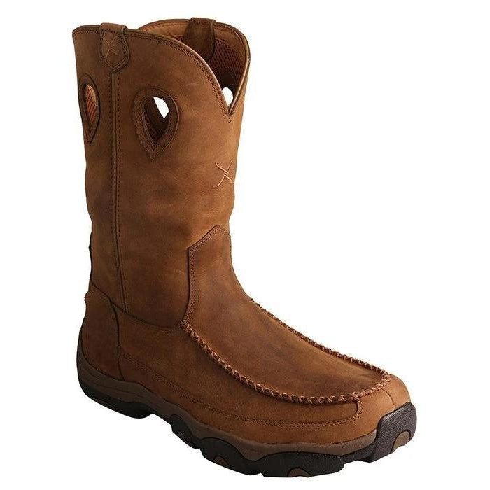 Twisted X Men's Pull on Hiker 11" Boot-FOOTWEAR-Distressed Saddle/Saddle-9-M-Kevin's Fine Outdoor Gear & Apparel