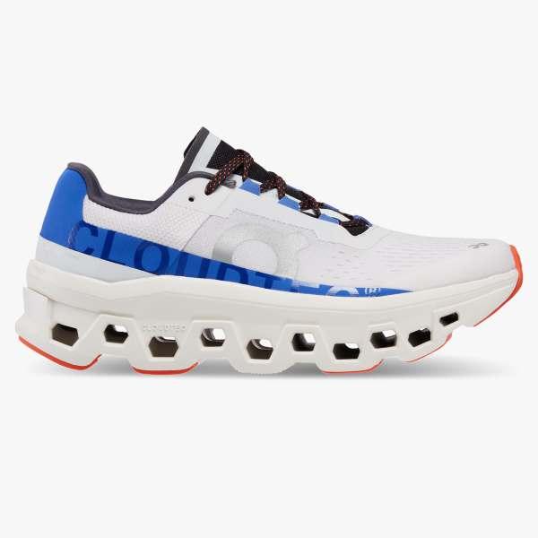 On Running Women's Cloud Monster Shoes-Footwear-FROST | COBALT-6-Kevin's Fine Outdoor Gear & Apparel