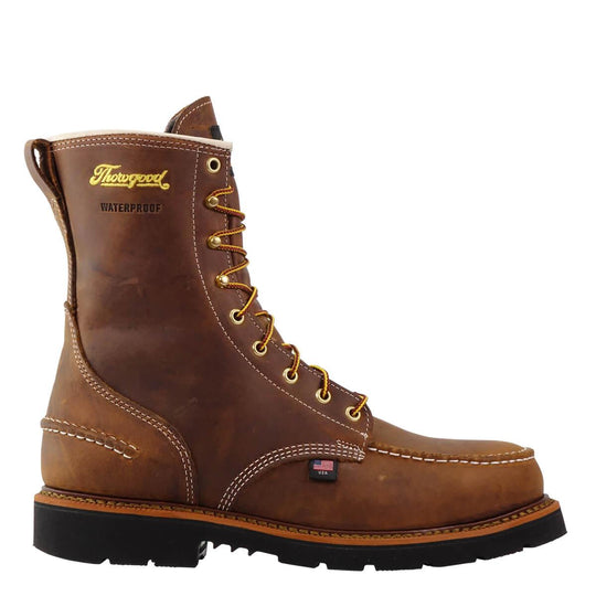 Thorogood Men's 1957 Series 8" Waterproof Safety Moc Toe Boot-FOOTWEAR-Trail Crazy Horse-8-D-Kevin's Fine Outdoor Gear & Apparel