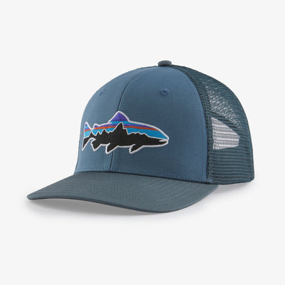 Patagonia Fitz Roy Trout Trucker Hat-Men's Accessories-Pigeon Blue-Kevin's Fine Outdoor Gear & Apparel