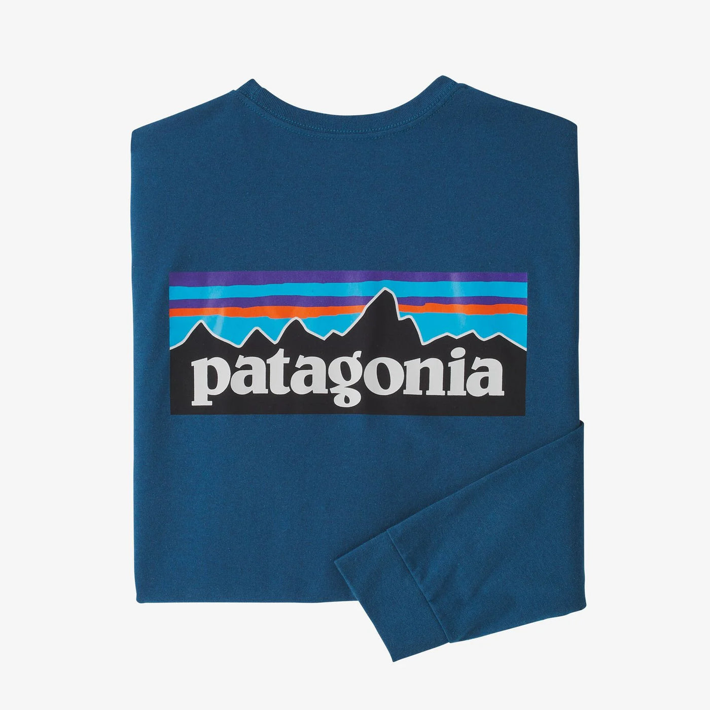 Patagonia Men's Long Sleeve P-6 Logo Responsibili-Tee T-Shirt-Men's Clothing-WAVE BLUE-S-Kevin's Fine Outdoor Gear & Apparel