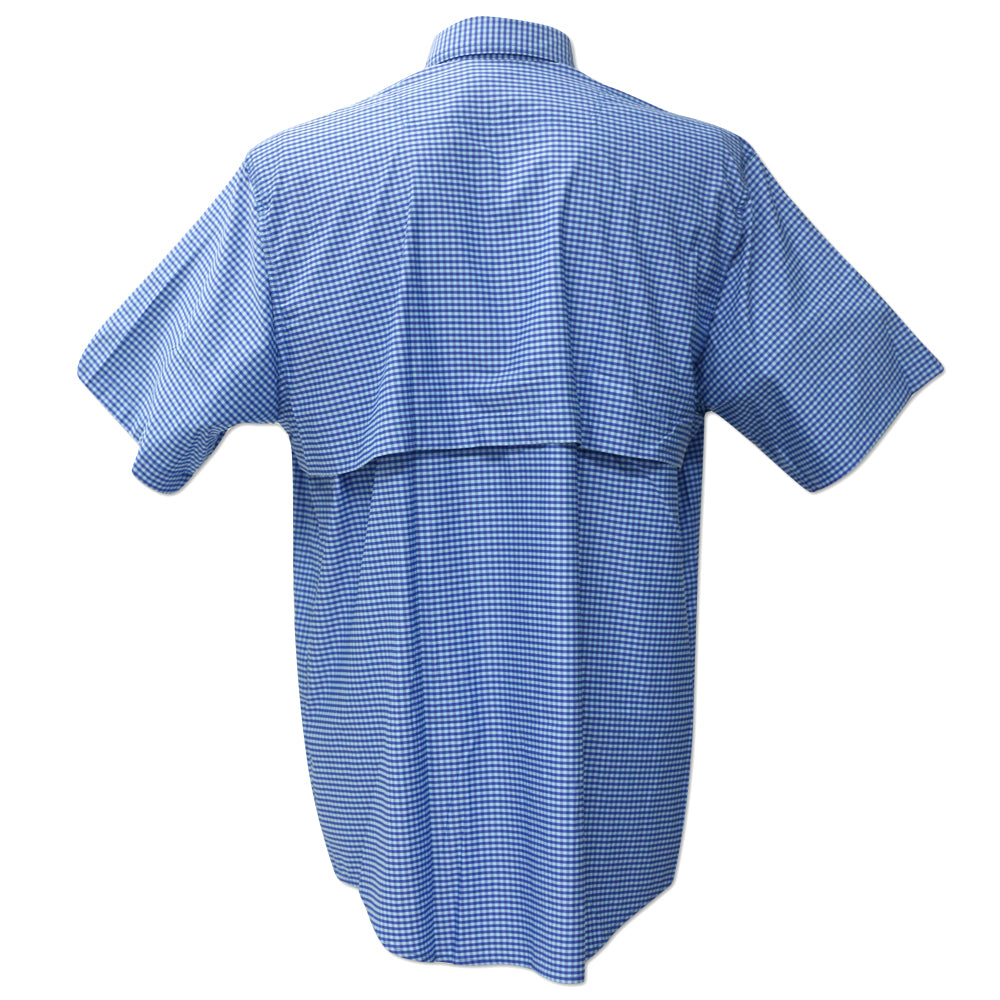 Kevin's Performance Blue/Aqua Gingham Short Sleeve Right Hand Shooting Shirt-MENS CLOTHING-Kevin's Fine Outdoor Gear & Apparel