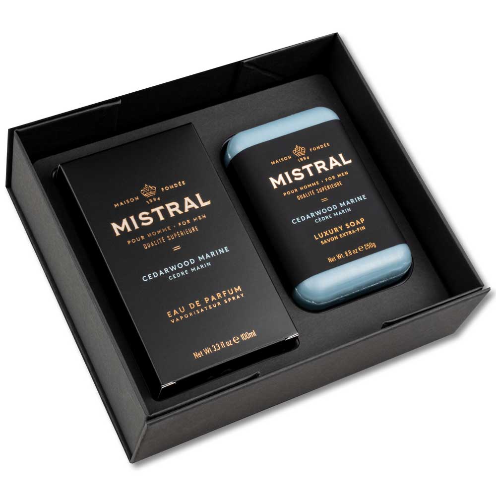 Mistral Men's Cologne & Bar Soap Gift Set-HOME/GIFTWARE-Cedarwood Marine-Kevin's Fine Outdoor Gear & Apparel