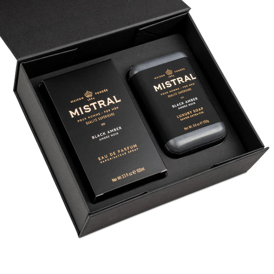 Mistral Men's Cologne & Bar Soap Gift Set-HOME/GIFTWARE-BLACK AMBER-Kevin's Fine Outdoor Gear & Apparel