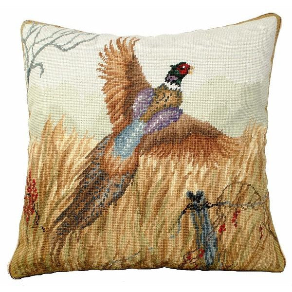 Pheasant in Flight 18" X 18" Pillow-HOME/GIFTWARE-Kevin's Fine Outdoor Gear & Apparel