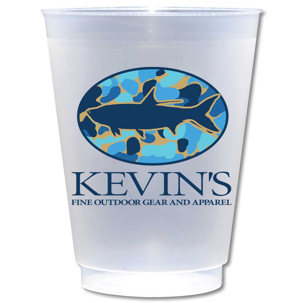 Kevin's Frosted Shatterproof 16oz Cups-BLUE CAMO TARPON-Kevin's Fine Outdoor Gear & Apparel