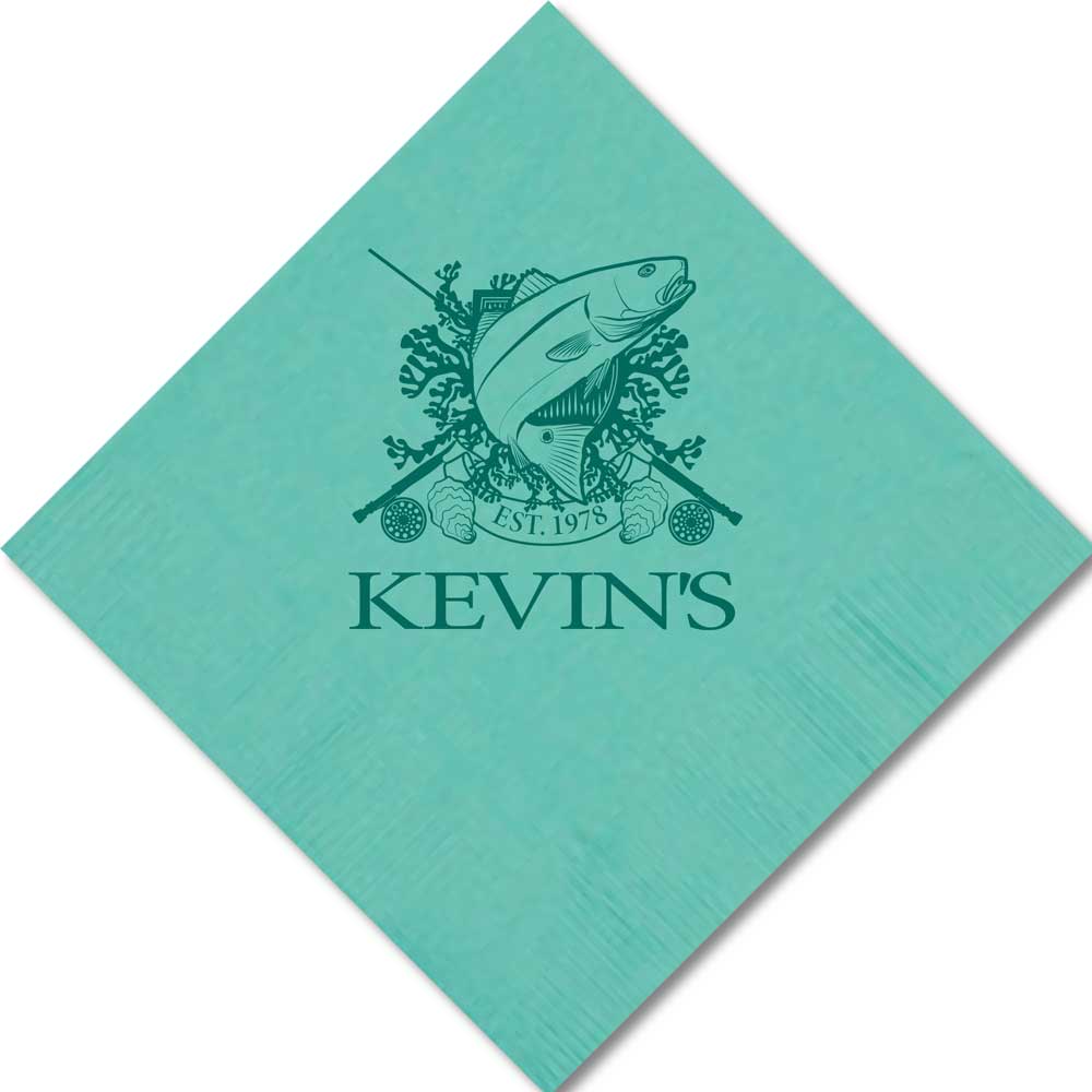 Kevin's Custom Cocktail Napkins-SEAWEED CREST-Kevin's Fine Outdoor Gear & Apparel