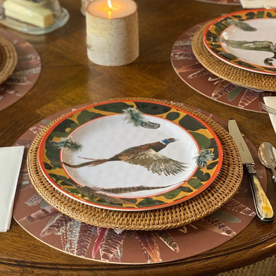 Game Birds & Feather Plates - Set of 4-Lifestyle-Game Bird and Feathers-Kevin's Fine Outdoor Gear & Apparel