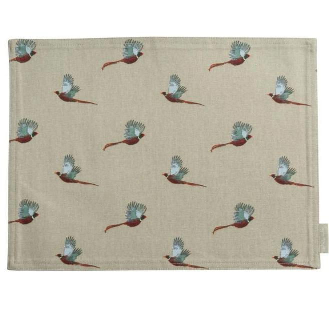 Fabric Placemats - Foxes or Pheasants-HOME/GIFTWARE-PHEASANT-Kevin's Fine Outdoor Gear & Apparel