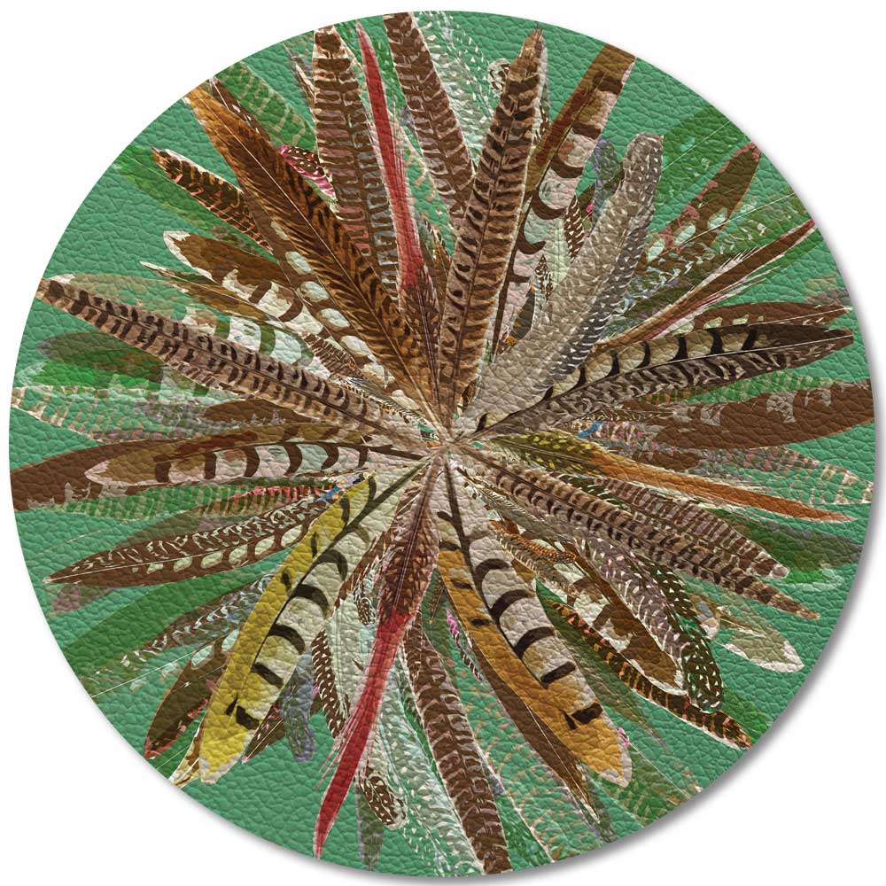 PHEASANT FEATHERS PLACEMATS-Lifestyle-GREEN-Kevin's Fine Outdoor Gear & Apparel