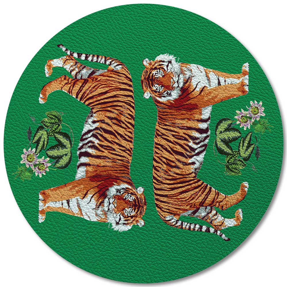 Tiger Seeing Double Placemats-HOME/GIFTWARE-Kelly Green-Kevin's Fine Outdoor Gear & Apparel