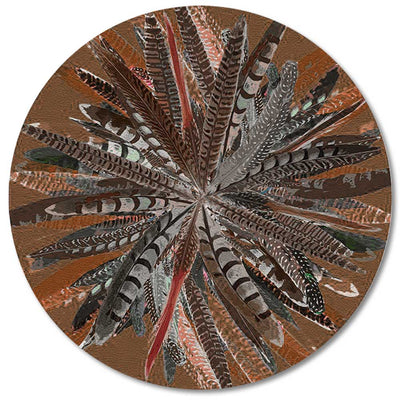 Pheasant Feathers Coasters (Set of 4)-HOME/GIFTWARE-Brown-Kevin's Fine Outdoor Gear & Apparel
