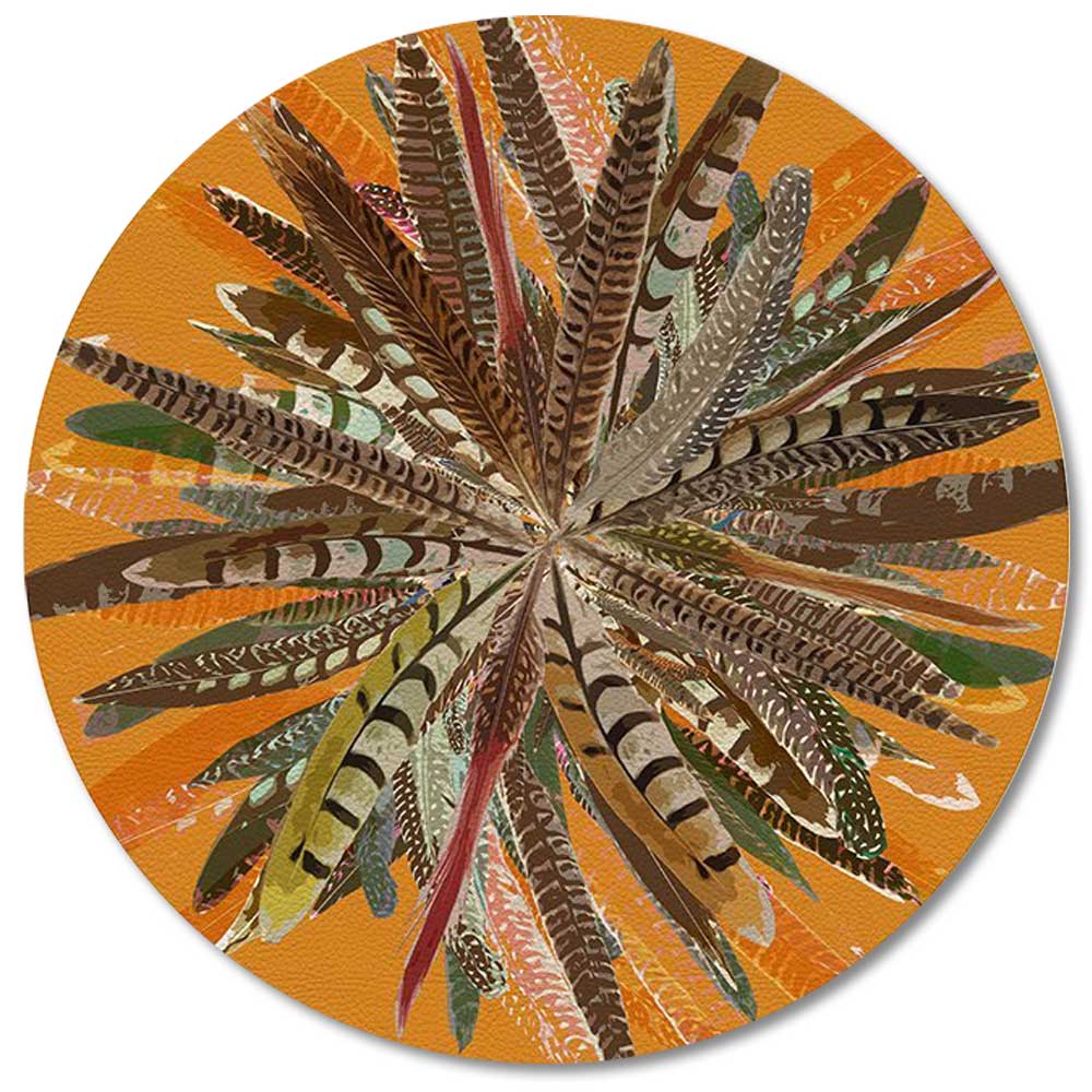 Pheasant Feathers Coasters (Set of 4)-HOME/GIFTWARE-Butternut-Kevin's Fine Outdoor Gear & Apparel