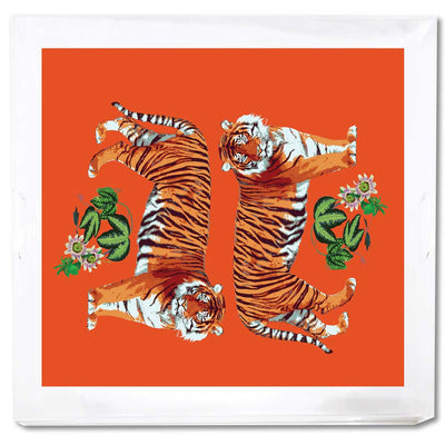 Tiger Seeing Double Acrylic Tray-HOME/GIFTWARE-Orange-Kevin's Fine Outdoor Gear & Apparel