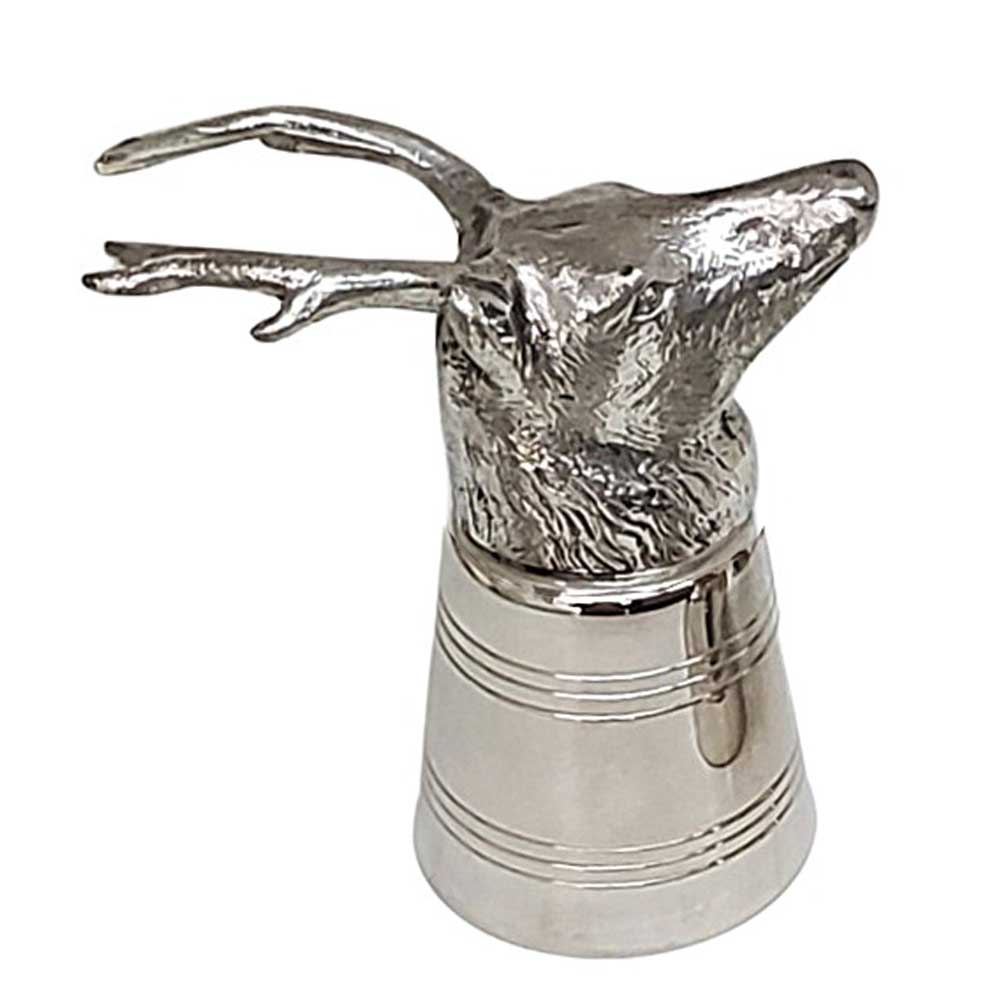 Silver Plated Animal Head Jiggers-Lifestyle-Deer Head-Silver Plate-Kevin's Fine Outdoor Gear & Apparel