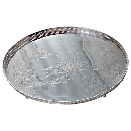 Corbell Silver Pheasant tray 18"-Lifestyle-SILVER PHEASANT TRAY-Kevin's Fine Outdoor Gear & Apparel