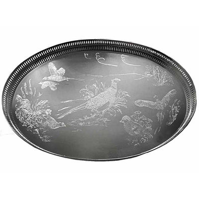 Corbell Silver Pheasant tray 18"-Lifestyle-SILVER PHEASANT TRAY-Kevin's Fine Outdoor Gear & Apparel