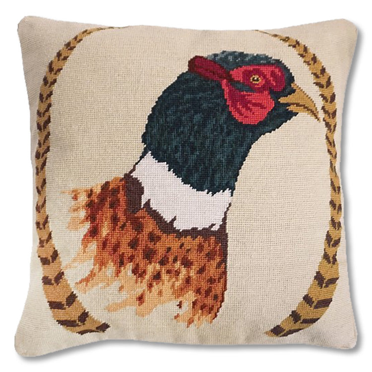 Pheasant & Feathers 18x18 Pillow-HOME/GIFTWARE-Michaelian Home-Kevin's Fine Outdoor Gear & Apparel