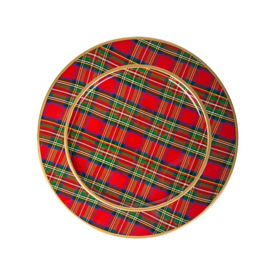 Royal Tartan Enameled Chargers-HOME/GIFTWARE-Kevin's Fine Outdoor Gear & Apparel
