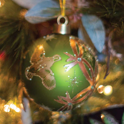 Kevin's Quail Glass Ornaments (Set of 4)-Lifestyle-Green-Kevin's Fine Outdoor Gear & Apparel